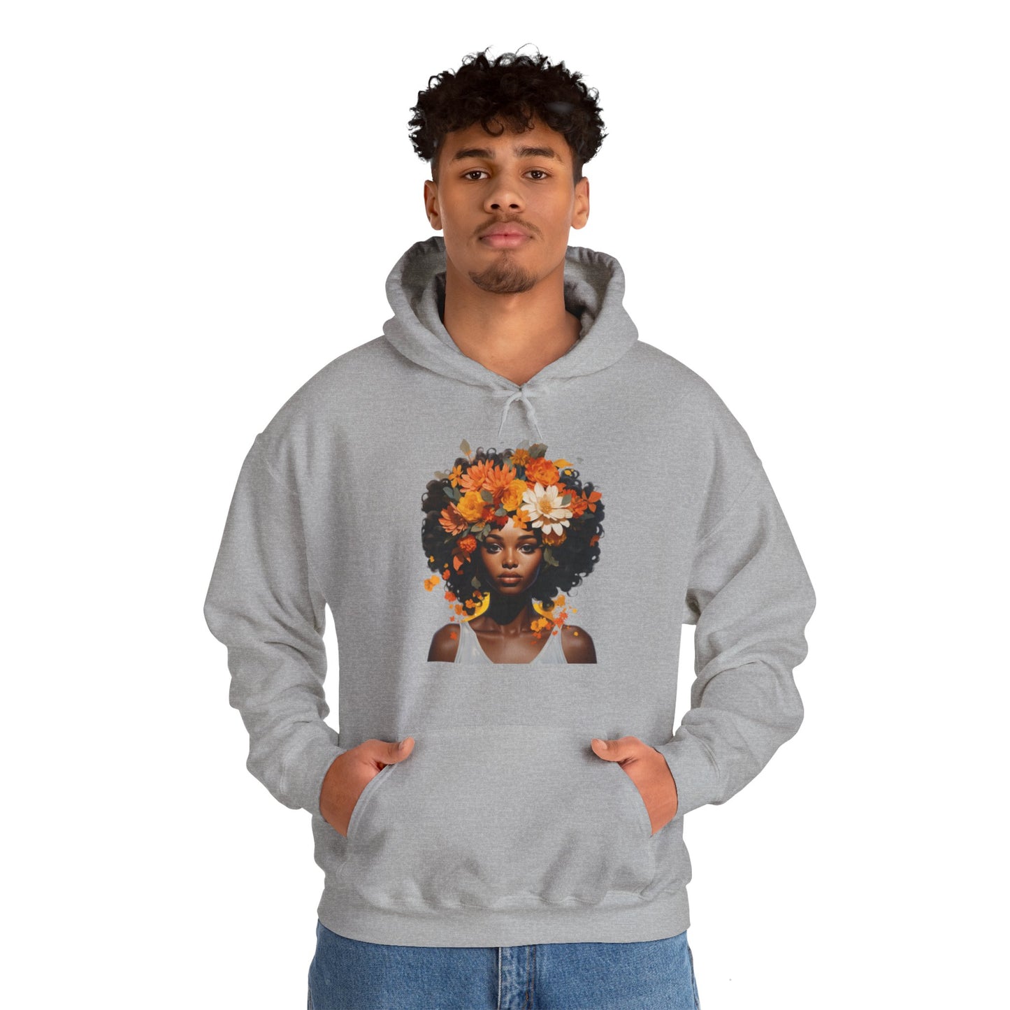 Floral Tresses Unisex Hooded Sweatshirt(Adult)