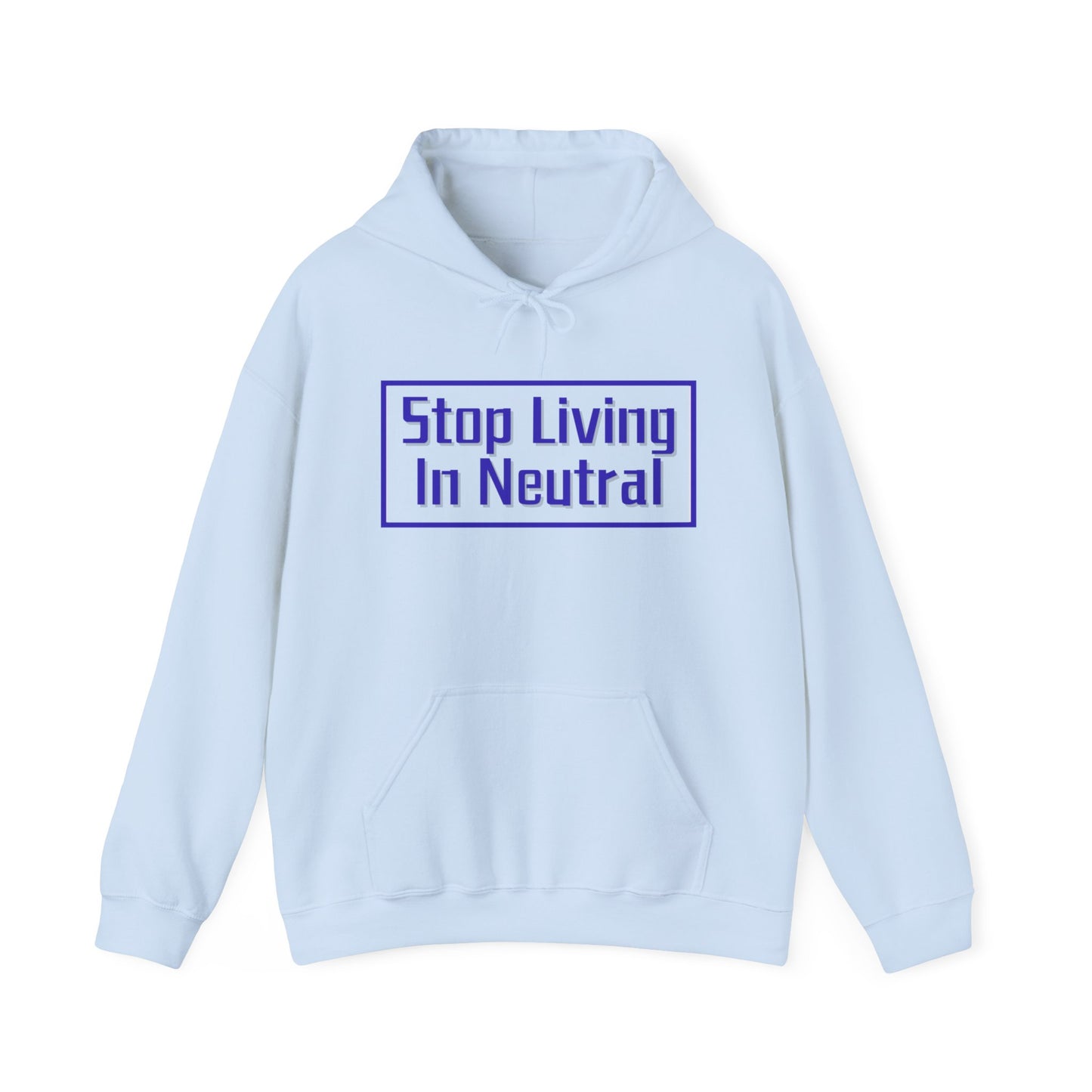 Living in Neutral (Blue) Hooded Sweatshirt