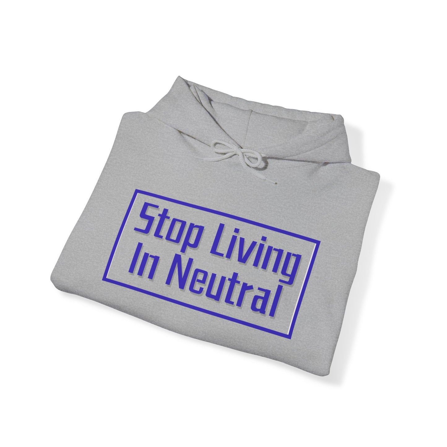 Living in Neutral (Blue) Hooded Sweatshirt