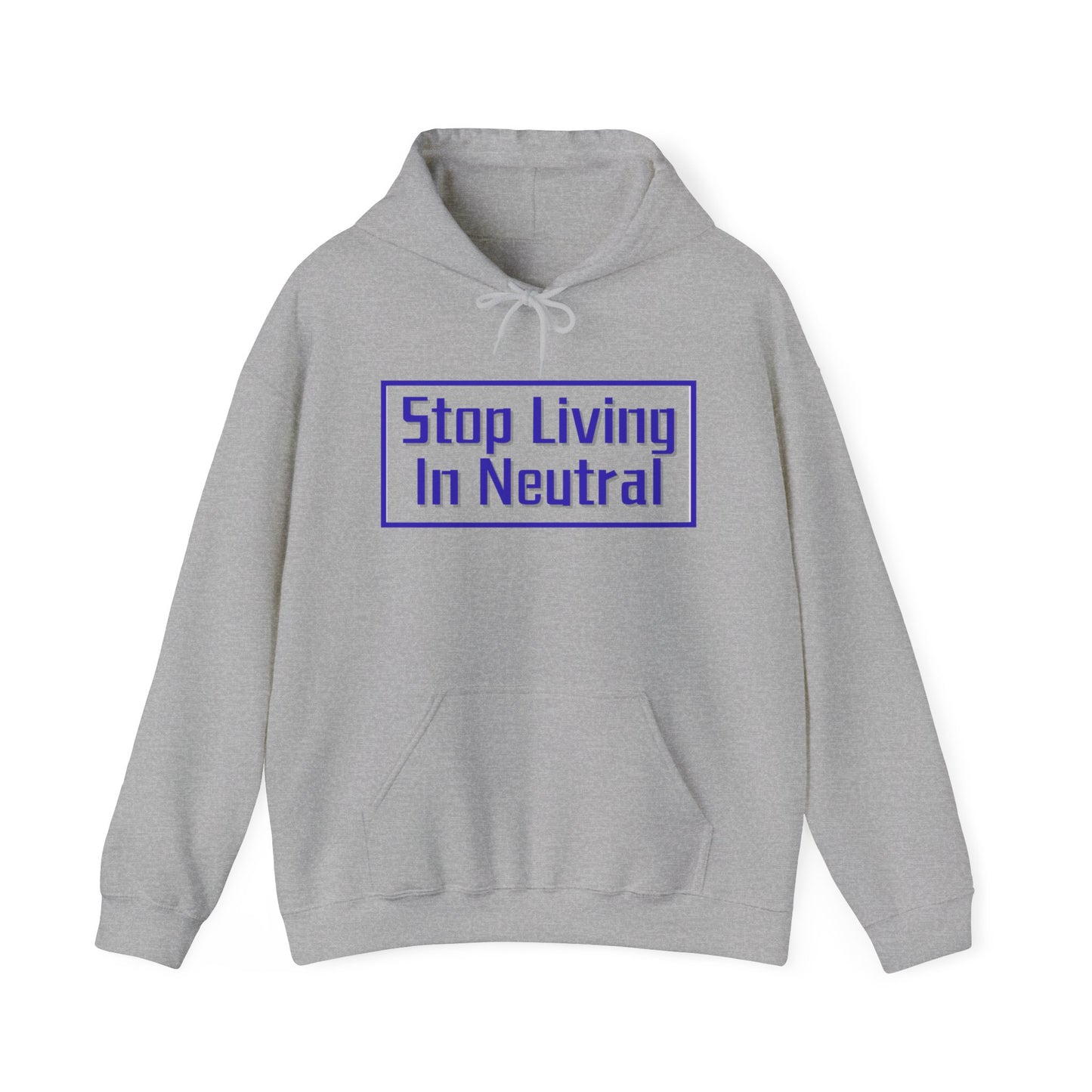 Living in Neutral (Blue) Hooded Sweatshirt