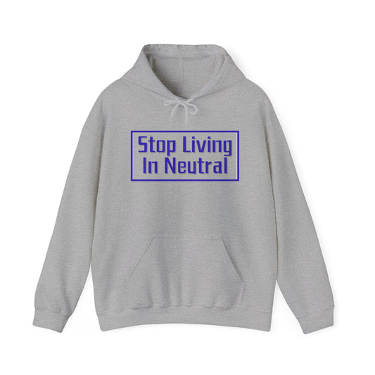 Living in Neutral (Blue) Hooded Sweatshirt