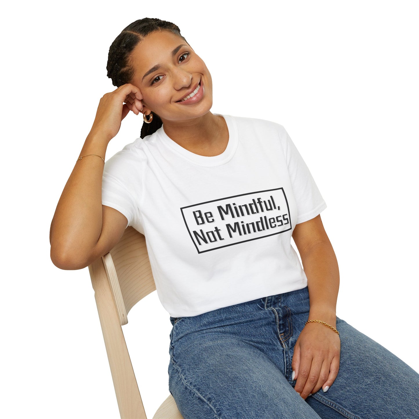 Mindful Not Mindless Unisex Softstyle T-Shirt(Adult)