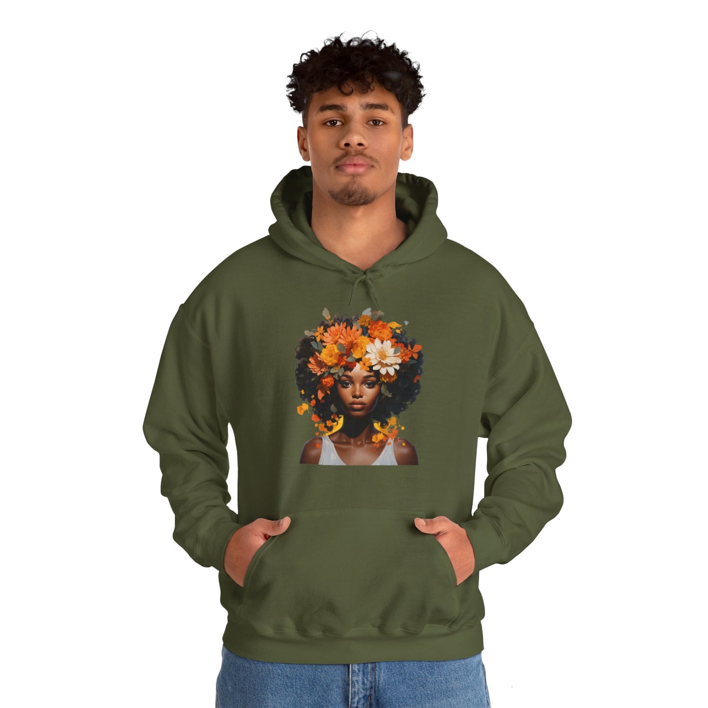 Floral Tresses Unisex Hooded Sweatshirt(Adult)