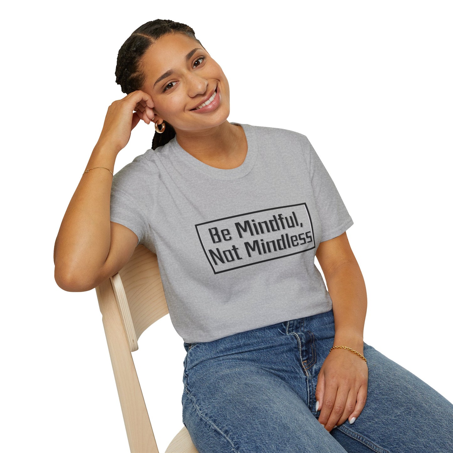 Mindful Not Mindless Unisex Softstyle T-Shirt(Adult)