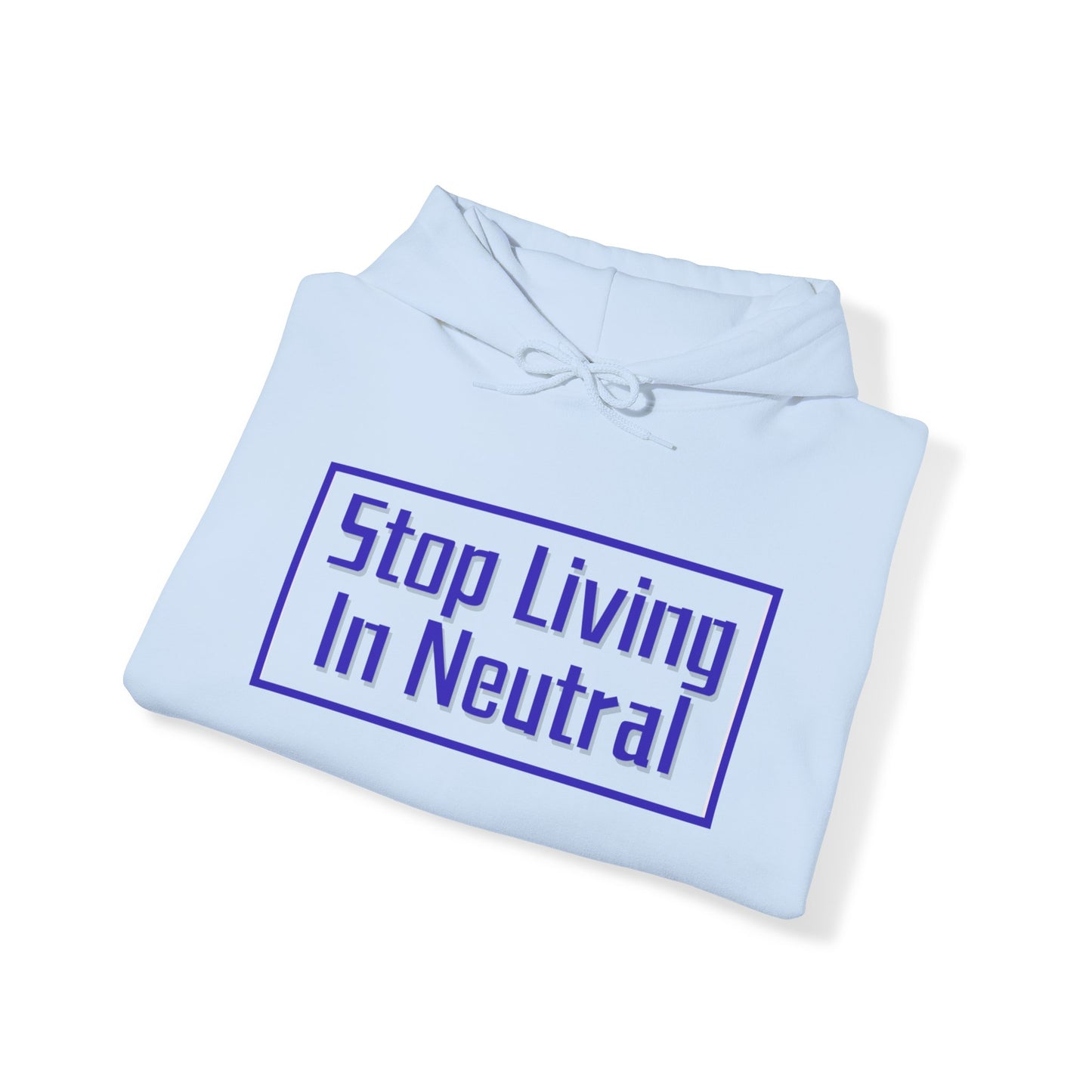 Living in Neutral (Blue) Hooded Sweatshirt