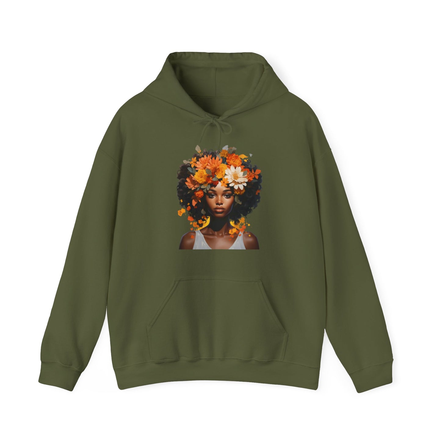 Floral Tresses Unisex Hooded Sweatshirt(Adult)