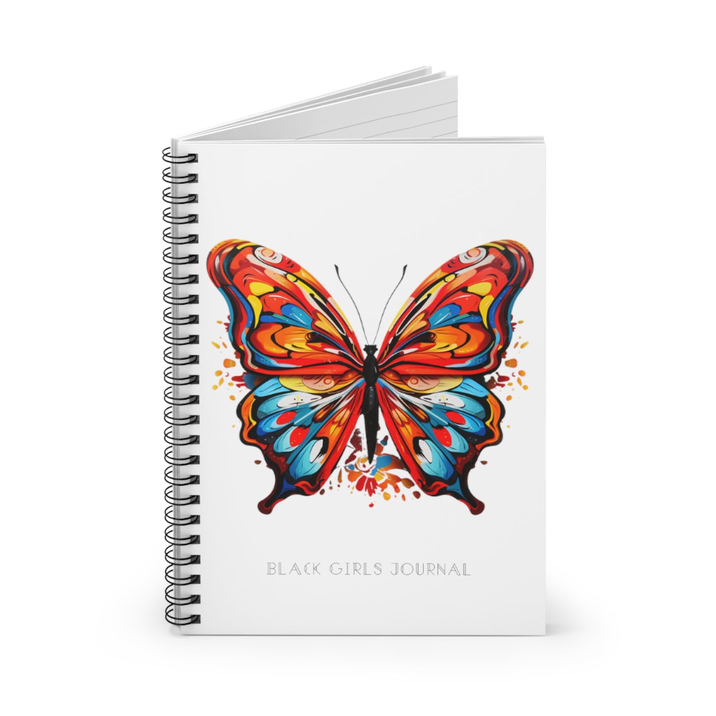 Butterfly Bliss -Spiral Notebook -White