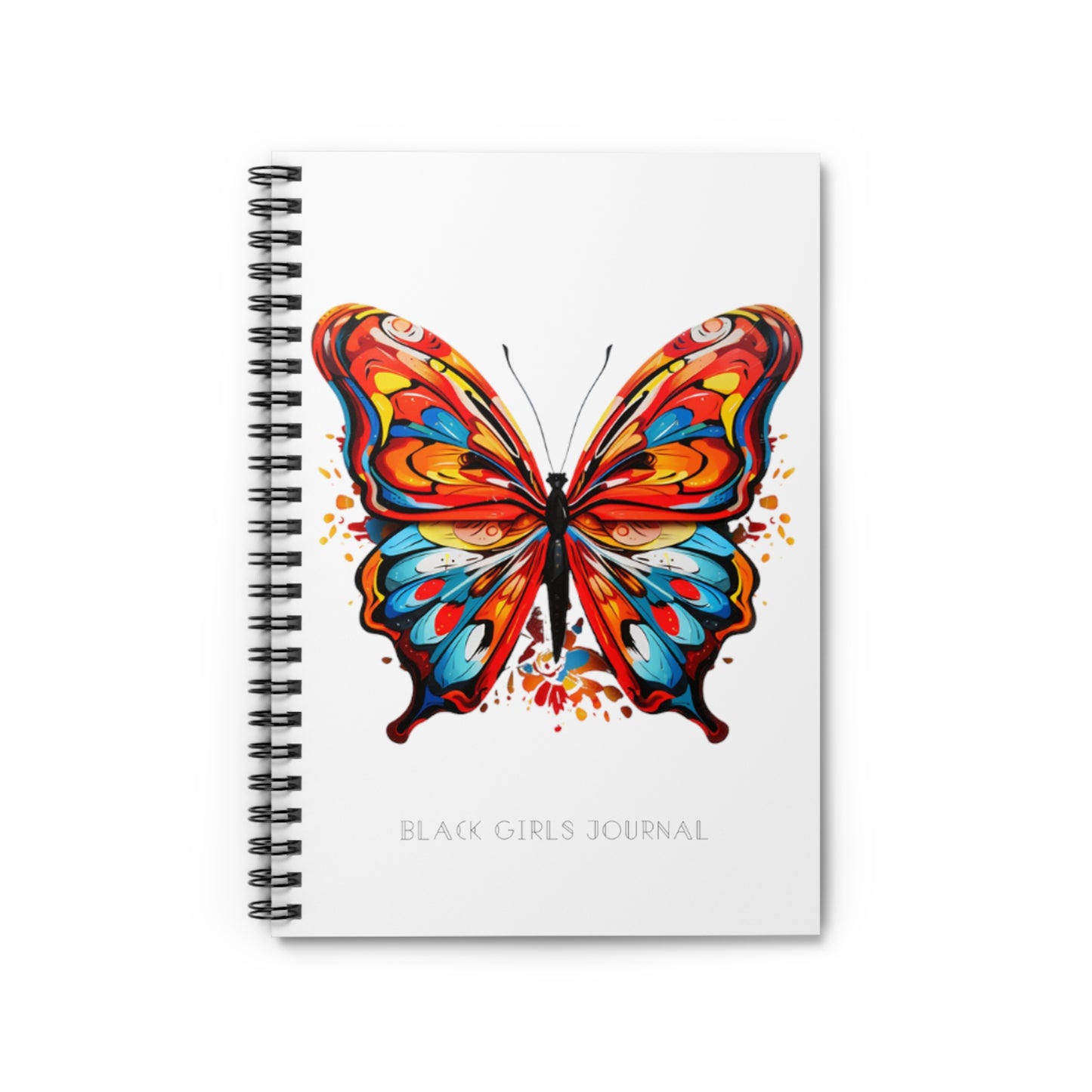 Butterfly Bliss -Spiral Notebook -White